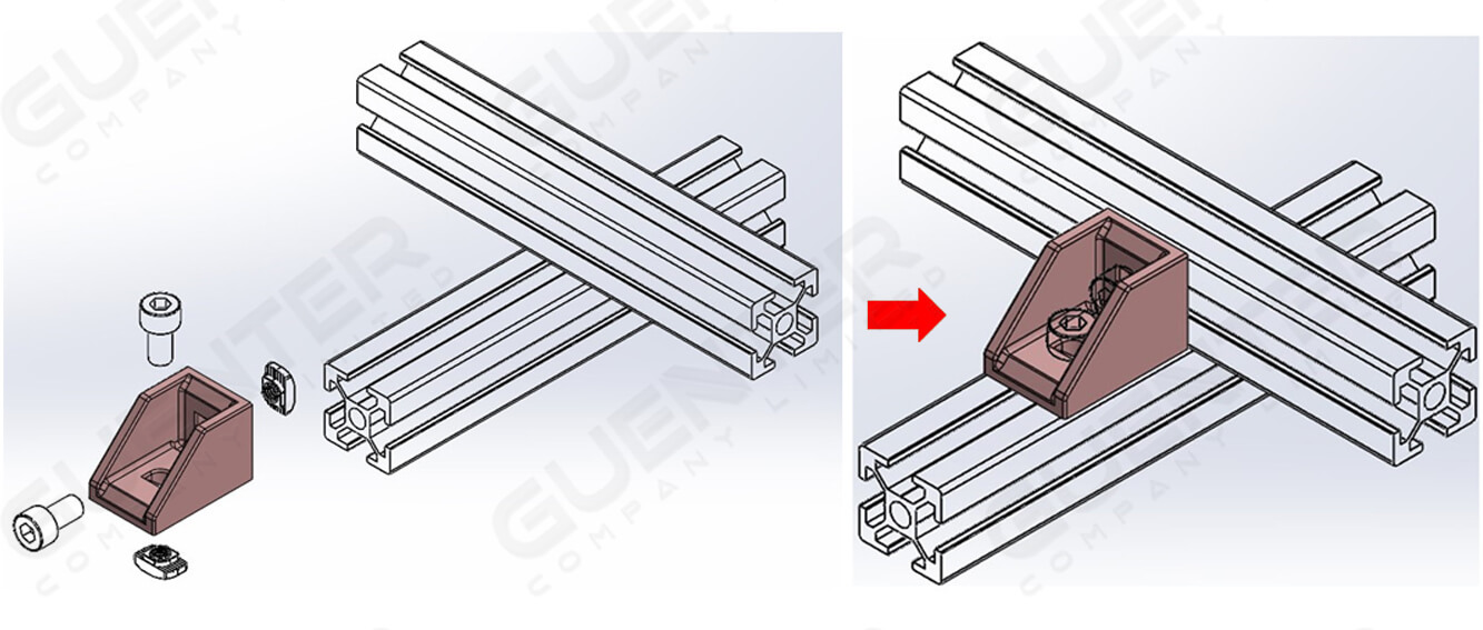 Bracket Cross 20 Series - Usage - Guenter.co.th