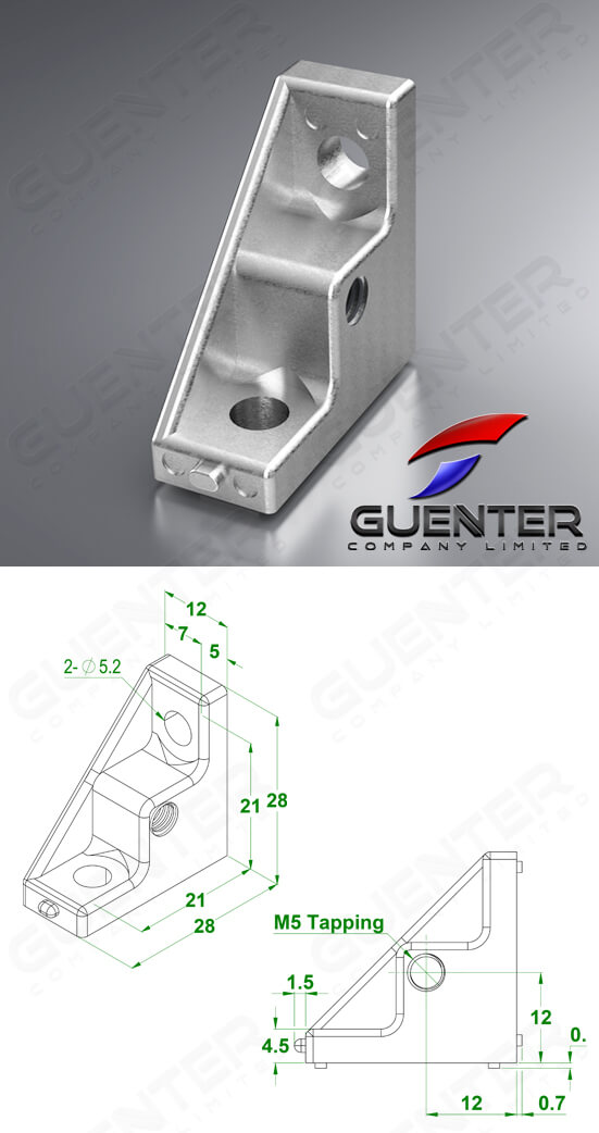 Bracket Flat with Tap 20 Series - Image