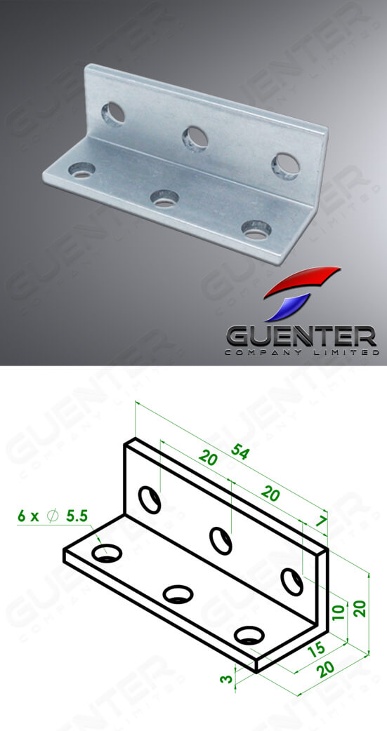 Bracket L 2060 - 20 Series - Image - Guenter.co.th