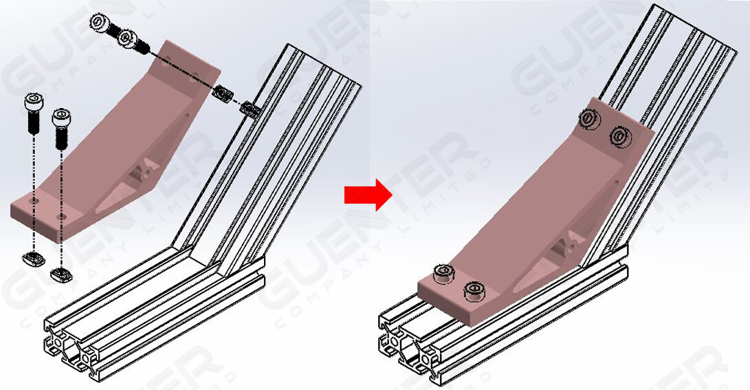 Hard Bracket 2040-135° - Usage - Guenter.co.th