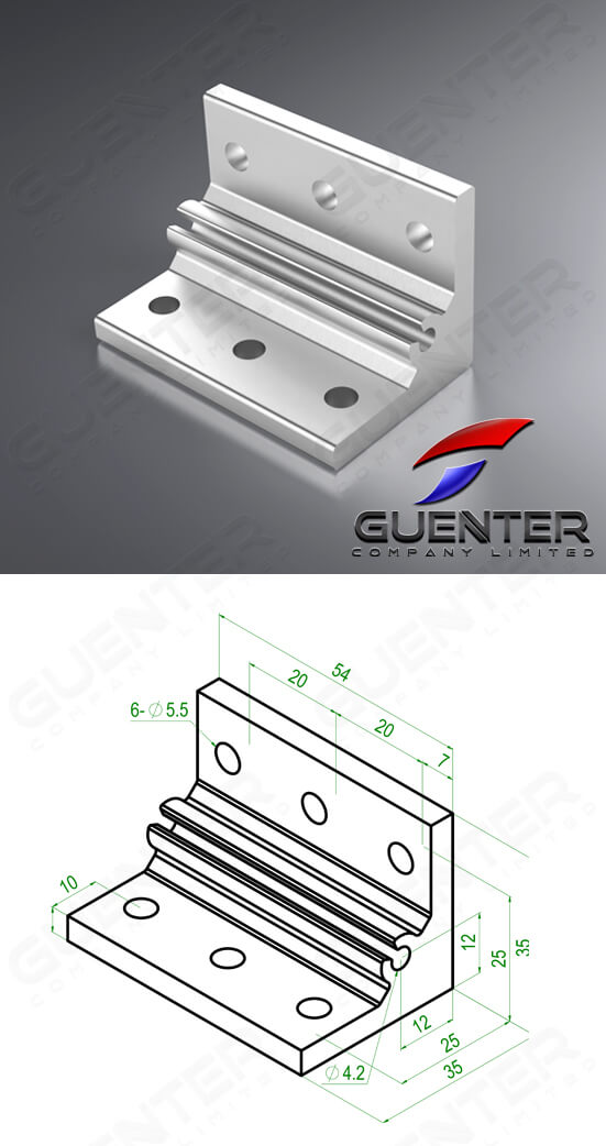 Hard Bracket 2060 B 20 Series - Image- Guenter.co.th