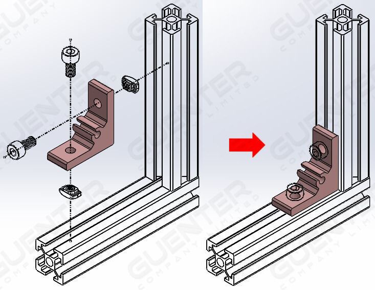 Hard Bracket Type B 20 Series - Usage - Guenter.co.th