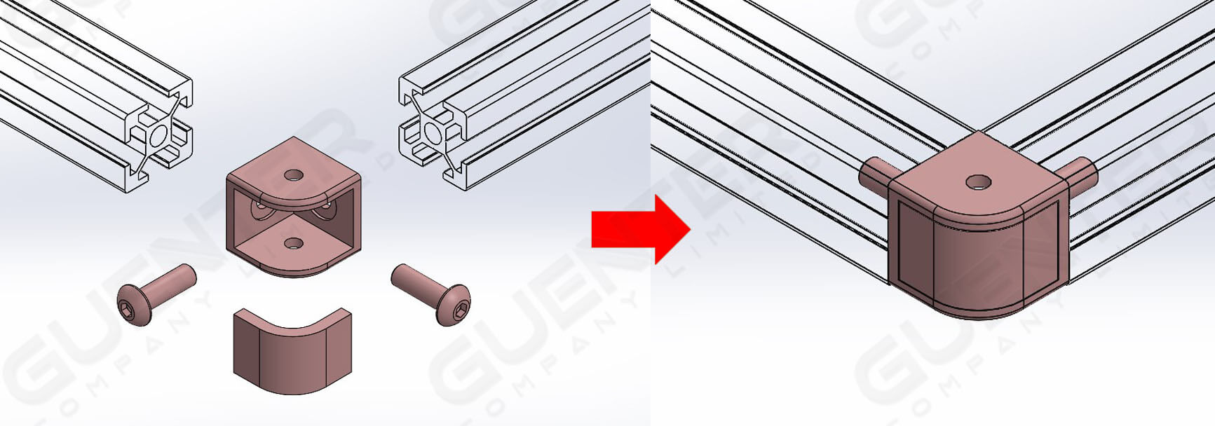 Block Bracket 20 2 Way - Usage - Guenter.co.th