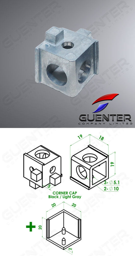 Block Bracket 20 3 Way - Image - Guenter.co.th