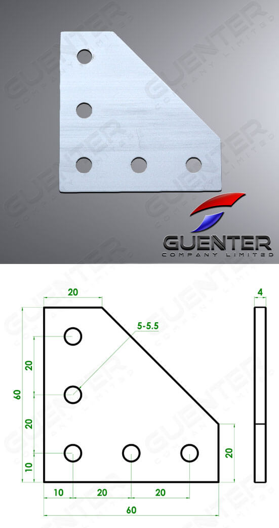 Connecting Plate Type L 20 - Image - Guenter.co.th