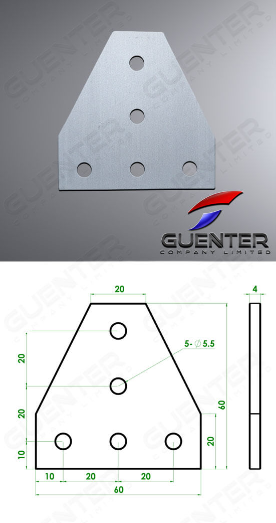 Connecting Plate Type T 20 - Image - Guenter.co.th