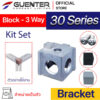 Block Bracket 30 3 Way - Kit Set - ตัวยึดฉาก อลูมิเนียมโปรไฟล์ซีรี่ 30 - Web - Guenter.co.th