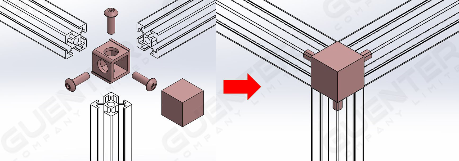 Block Bracket 30 3 Way - Usage - Guenter.co.th