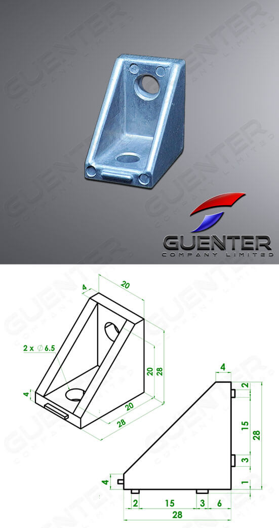 Bracket 30 Series - For Web + Dimension - Guenter.co.th