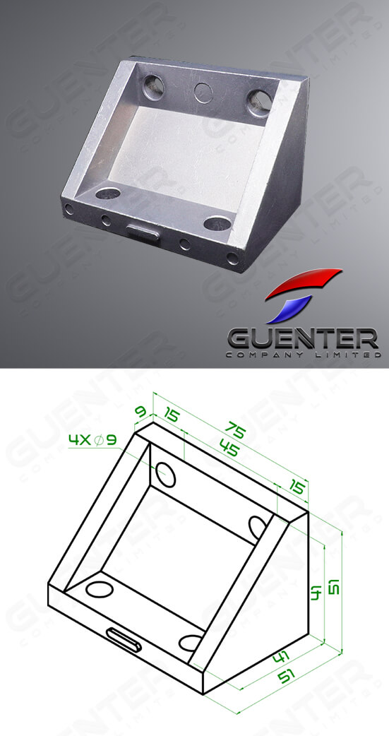 Bracket 4595 Series - Web + Dimension - Guenter.co.th