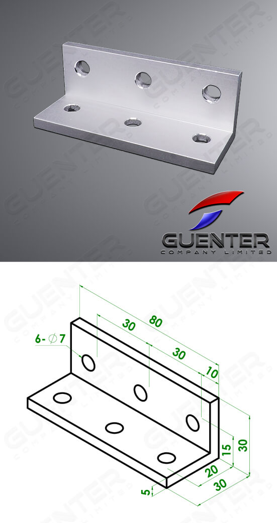 Bracket L 3090 Series - For Web + Dimension - Guenter.co.th