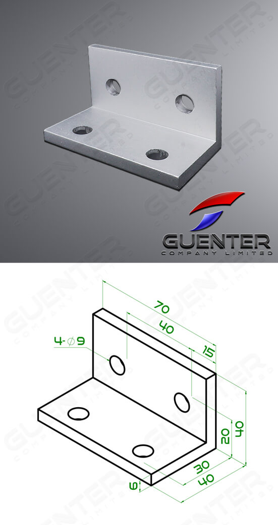 Bracket L 4080 - 30 Series 