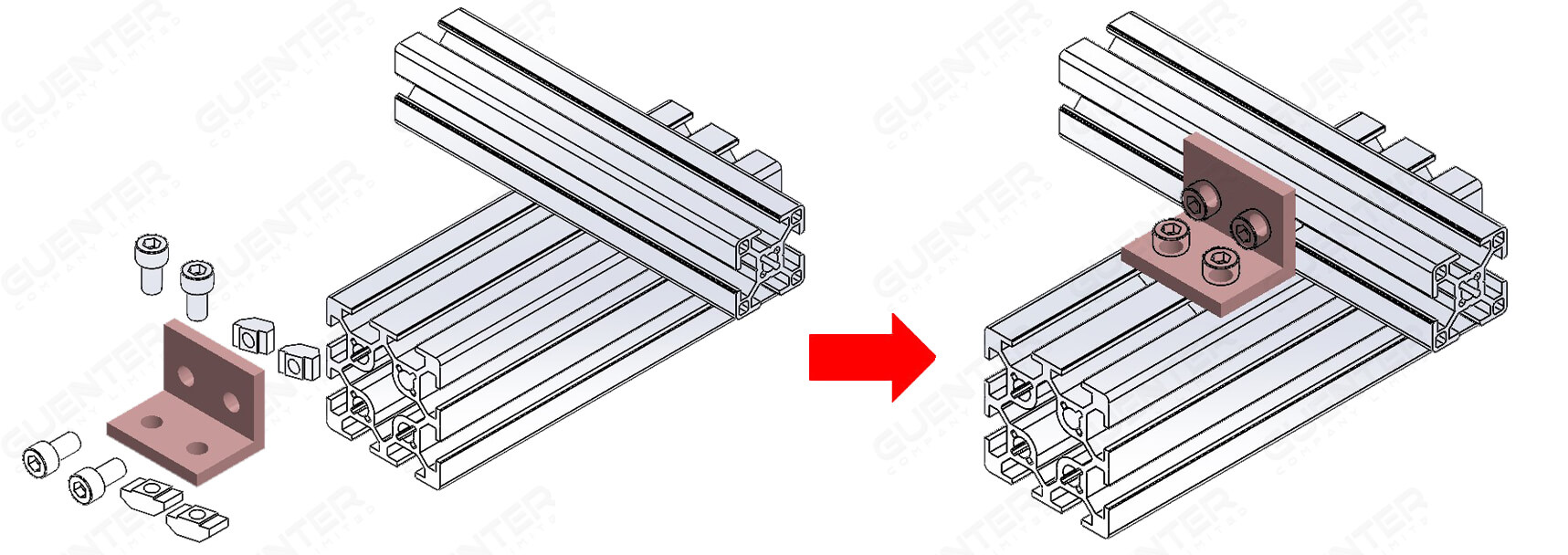 Bracket L 5050 Series - Usage - Guenter.co.th