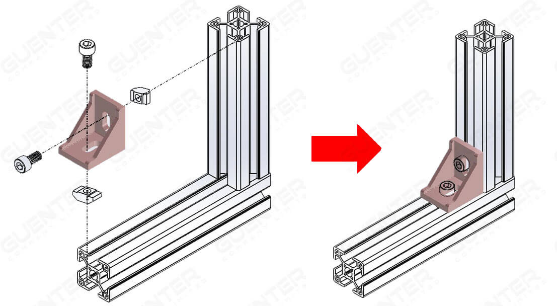 Bracket Slot Hole 30 Series - Usage - Guenter.co.th