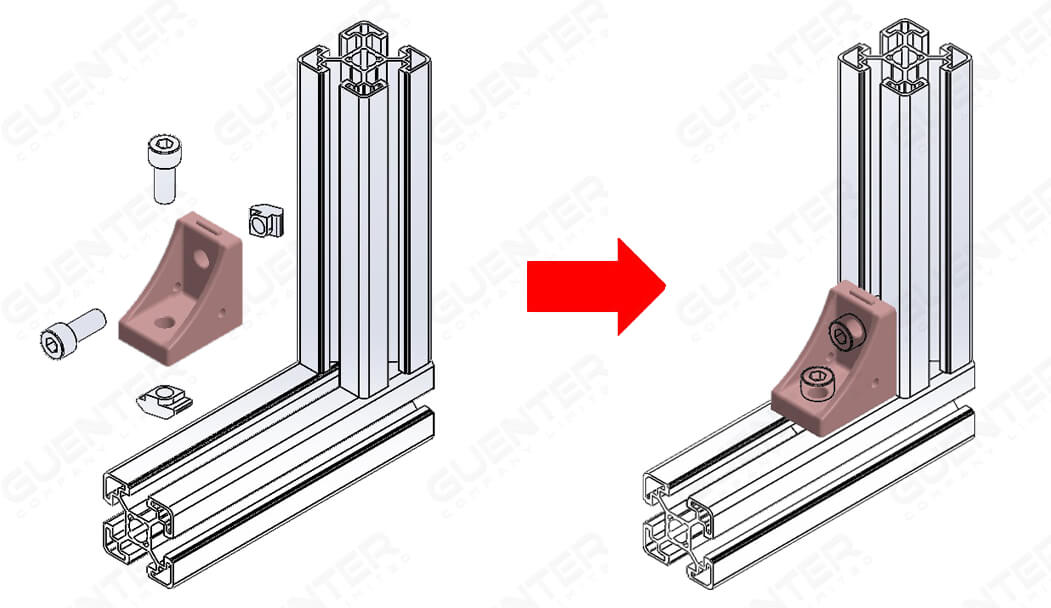 Bracket With Tap 40 Series - Usage - Guenter.co.th