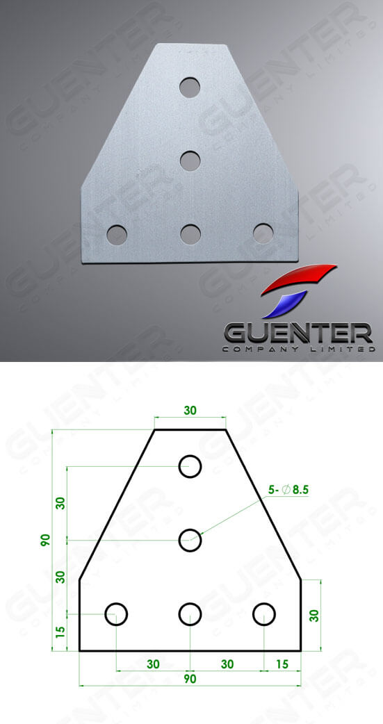 Connecting Plate Type T 30 - Image - Guenter.co.th