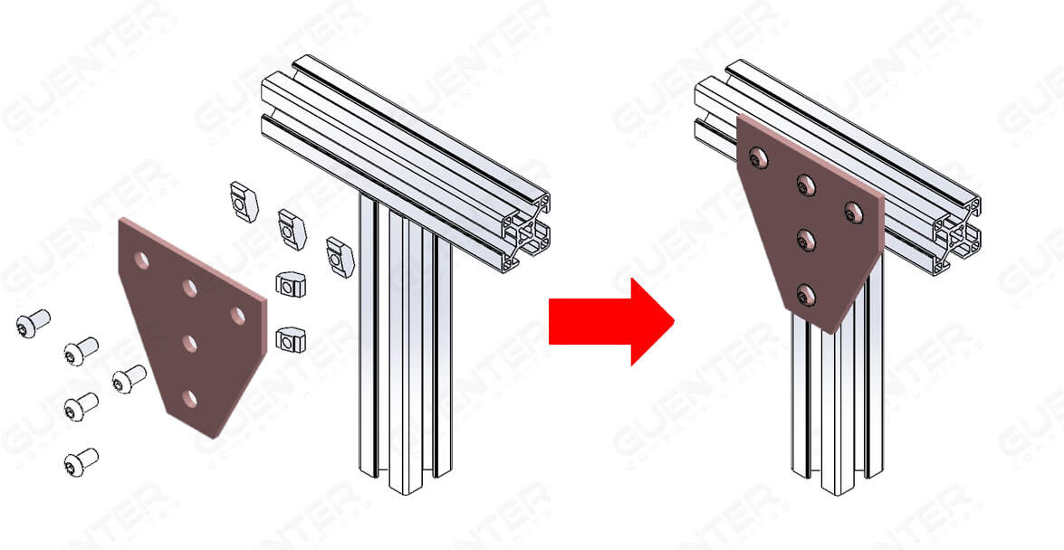 Connecting Plate Type T 30 - Usage - Guenter.co.th