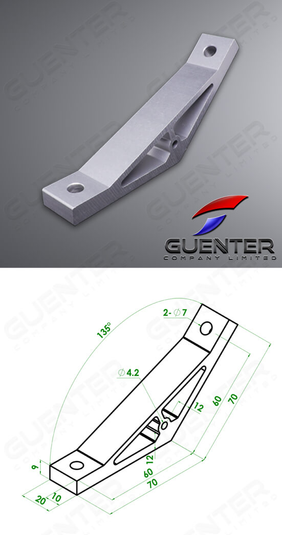 Hard Bracket 135° 30 Series - For Web + Dimension - Guenter.co.th