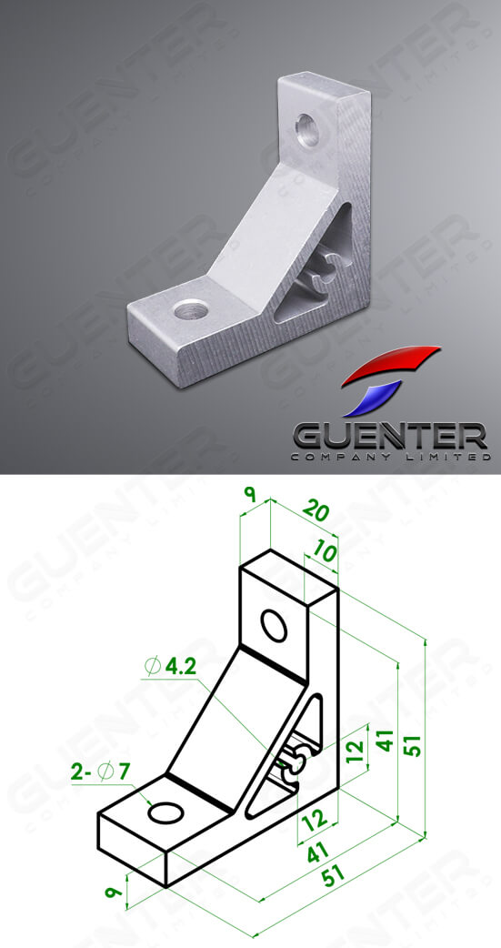 Hard Bracket 30 Series - For Web + Dimension - Guenter.co.th