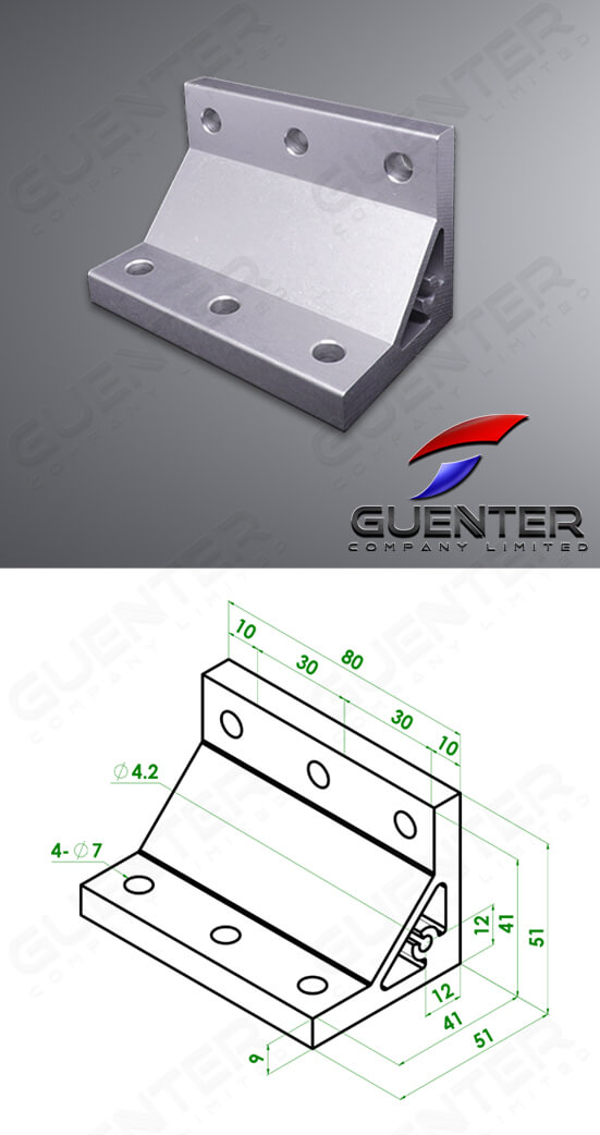 Hard Bracket 3090 30 Series - For Web + Dimension - Guenter.co.th