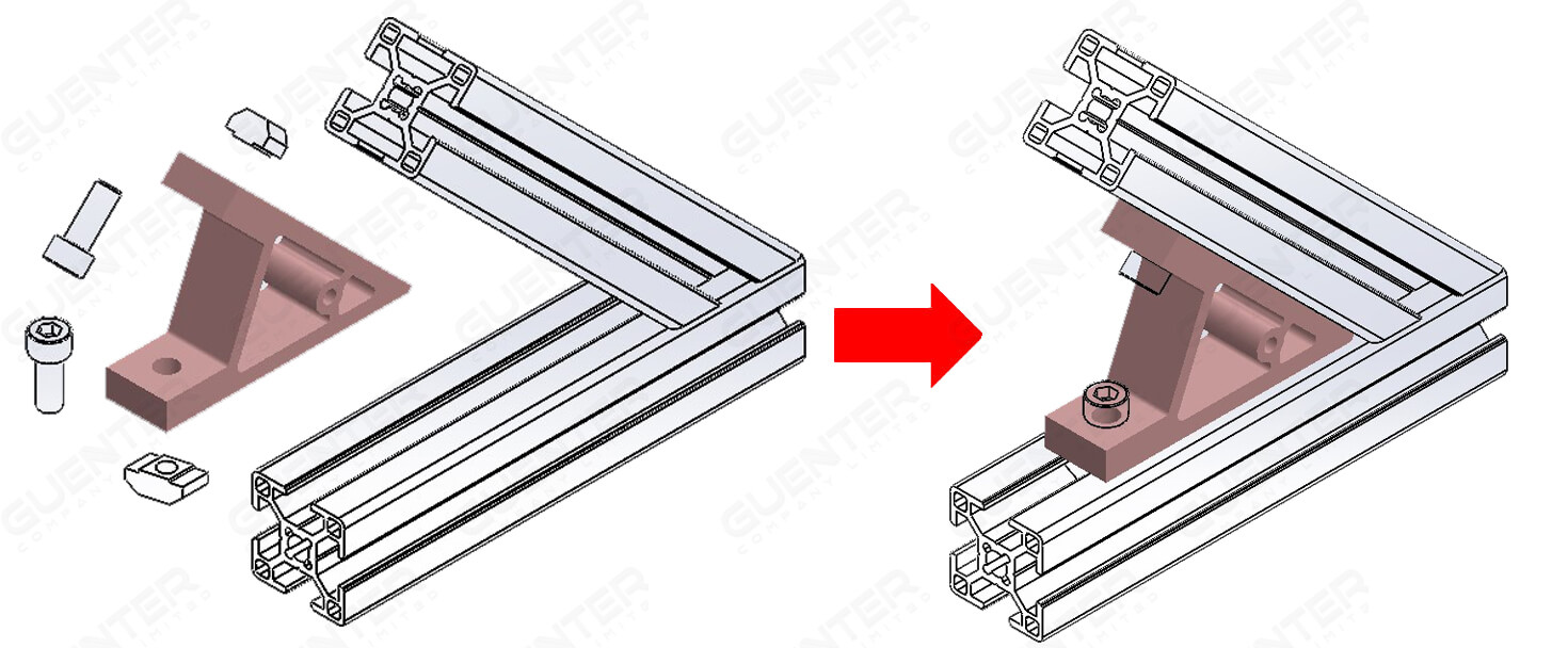 Hard Bracket 45° 30 Series - Usage - Guenter.co.th