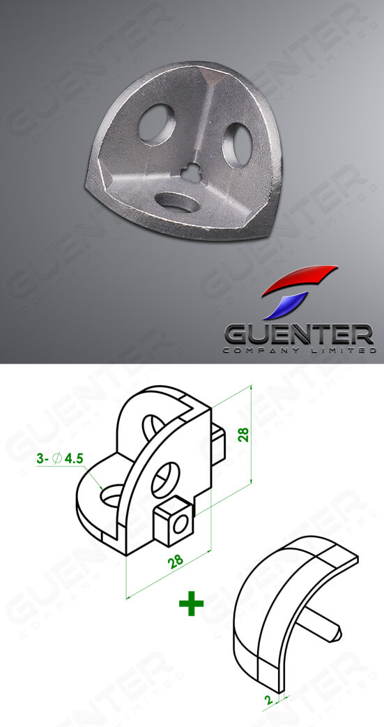 Round Bracket 30 - For Web + Dimension - Guenter.co.th