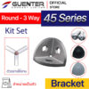 Round Bracket 45 - Kit Set - ตัวยึดฉาก อลูมิเนียมโปรไฟล์ซีรี่ 45 - Web - Guenter.co.th