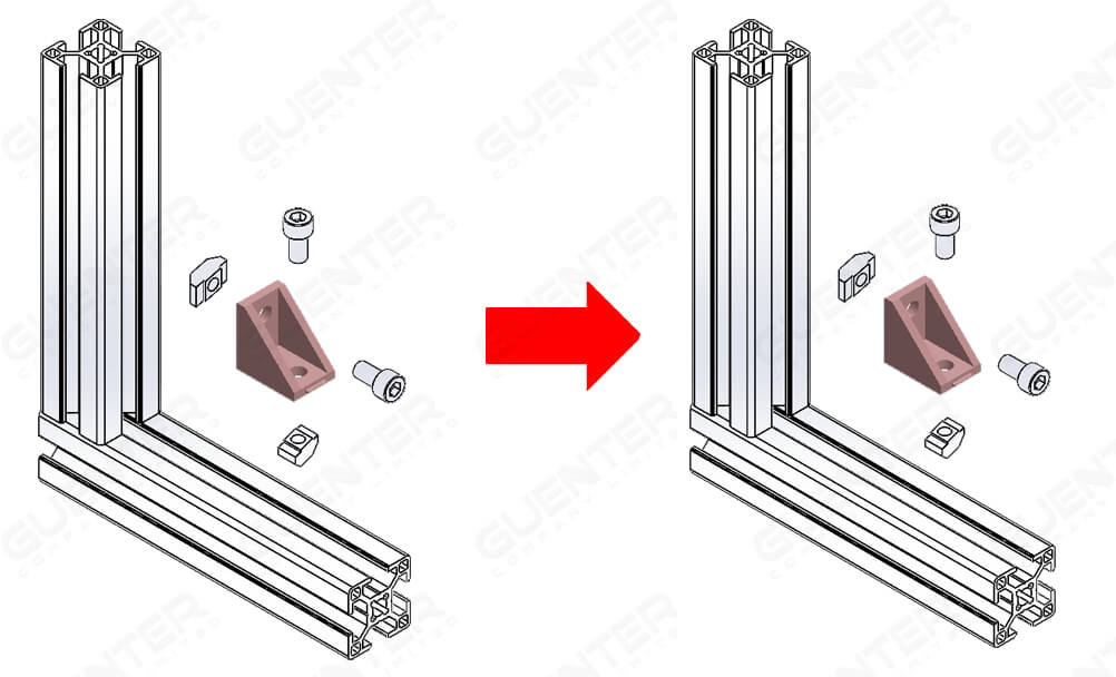 ตัวยึดฉาก Bracket 30 Series - Usage - Guenter.co.th