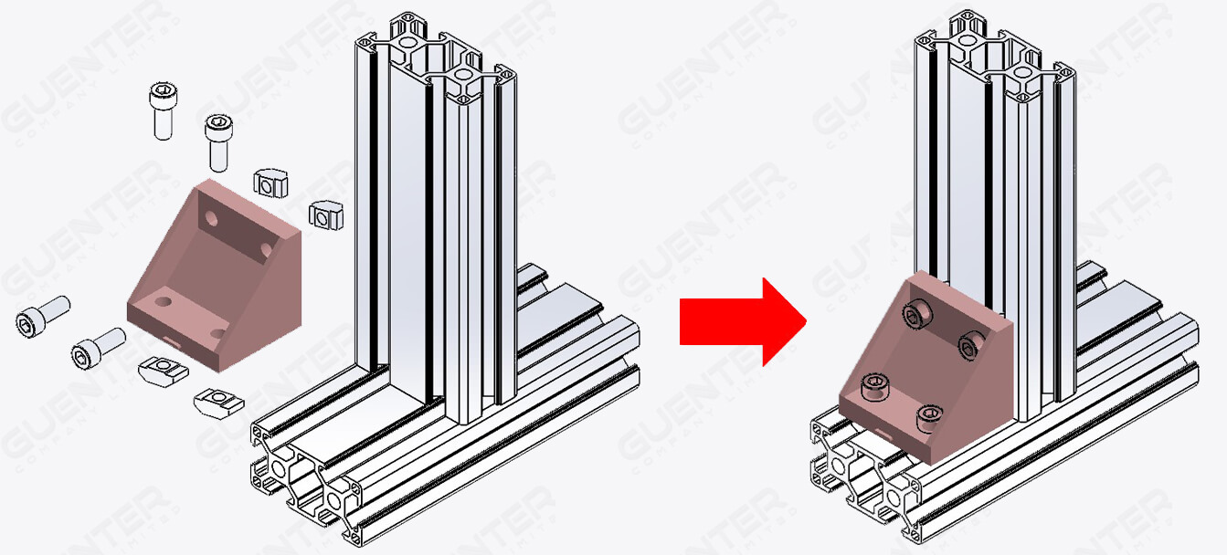 ตัวยึดฉาก Bracket 3060 30 Series - Usage - Guenter.co.th