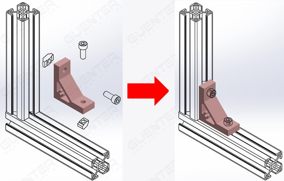 ตัวยึดฉาก Hard Bracket 30 Series - Usage - Guenter.co.th