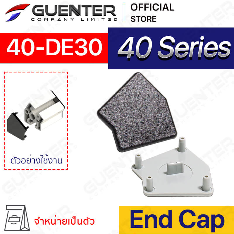 End Cap 40-DE30 - 40 Series - ฝาปิดปลายอลูมิเนียมโปรไฟล์ซีรี่ 40 - Web - Guenter.co.th