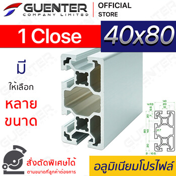 End Cap 30-DE60 ใช้กับอลูมิเนียมโปรไฟล์ 30x30 DE60