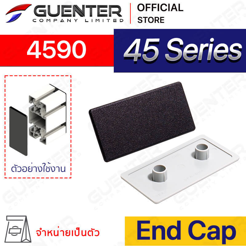 End Cap 4590 - 45 Series - ฝาปิดปลายอลูมิเนียมโปรไฟล์ซีรี่ 45 - Web - Guenter.co.th