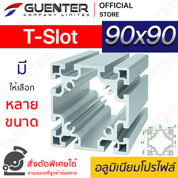 End Cap 9090 ใช้กับอลูมิเนียมโปรไฟล์ 90x90 2T-Slot - Guenter.co.th